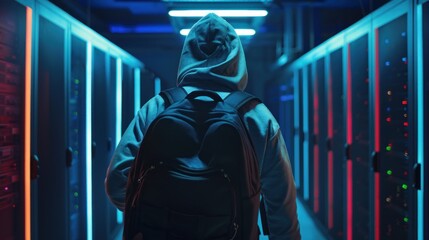 Hacker in Server Room