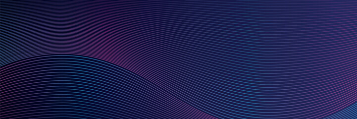 abstract glowing wave lines on dark blue background. dynamic wave pattern. modern flowing wavy lines