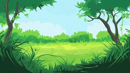 Grassland and Green Grass Background - a serene and natural visual. The grassland with lush green grass creates a peaceful and captivating scene