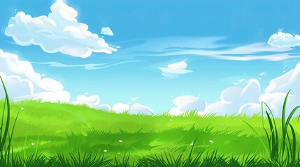 Grassland and Green Grass Background - a serene and natural visual. The grassland with lush green grass creates a peaceful and captivating scene