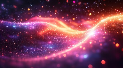 Wall Mural - a textured background featuring neon fiber optic lines, illustrating the speed and connectivity of m