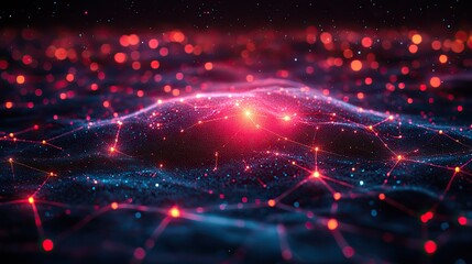 Wall Mural - a futuristic ai-generated image depicting global network connections and telecommunication in modern