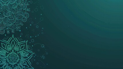 Teal Mandala Background