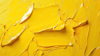 Wall Mural - Abstract Yellow Oil Paint Brush Strokes Wallpaper