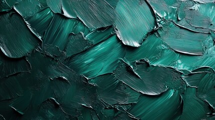 Wall Mural - Abstract Green Oil Paint Brush Strokes Wallpaper