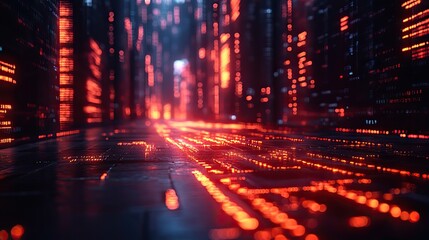 Wall Mural - a 3d illustration of programming code and computer scripts, highlighting the digital landscape of so