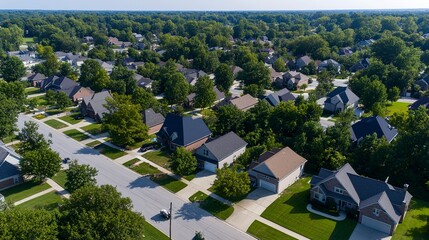 Canvas Print - a hero photo image for a landing page for a real estate company dealing with fix and flip of small single family homes in Indianapolis, dark theme  