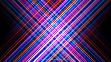 Wall Mural - abstract background with dynamic neon intersecting beams of vibrant light in various colors