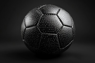 Detailed black and white soccer ball image