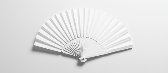 Canvas Print - White Hand Fan on White Background