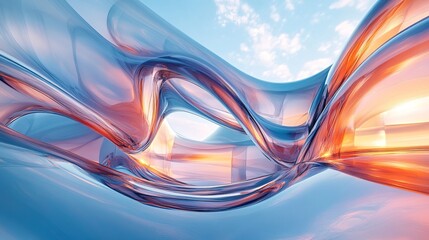 Wall Mural - Modern abstract glass architectural forms