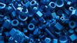 © ANDREI - Blue 3D Shapes neatly organized to make a Tech abstract wallpaper.
