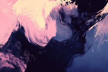 Wall Mural - Abstract brush textures with a combination of thick and thin strokes in contrasting colors
