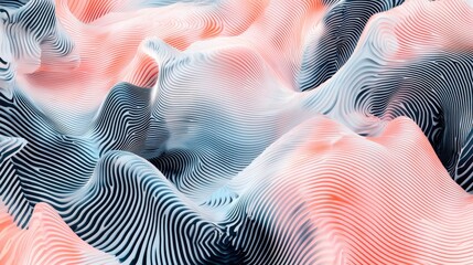 Canvas Print - Mesmerizing Patterned Abstraction with Dynamic Fluid Shapes and Vibrant Colors