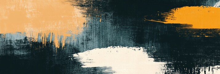Wall Mural - Abstract brush textures with a combination of thick and thin strokes in contrasting colors