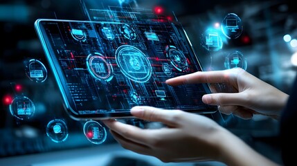 Digital Technology Interface on Tablet Device