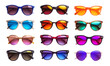 ©  Jannatul Koraise - Collection of set sunglasses isolated on transparent background. PNG file, cut out