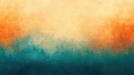 Wall Mural - Abstract watercolor background in orange and blue. Perfect for web design, presentations, or social media.