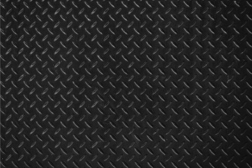 Black Metal Diamond Plate Texture Background.