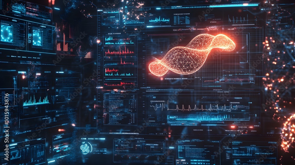 abstract technology ui futuristic human medical hud interface hologram ...