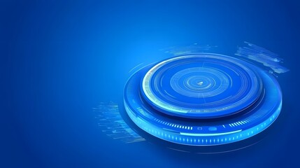Abstract Blue Futuristic Technology Background
