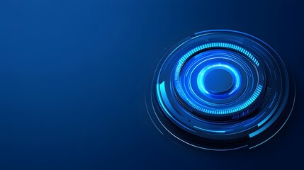 Abstract Blue Technology Circle Background