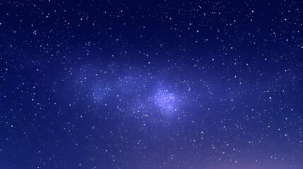 Twinkling Stars Shine Brightly in a Dark Blue Night Sky Background