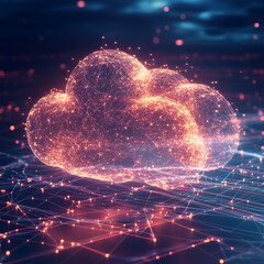 Glowing Data Cloud