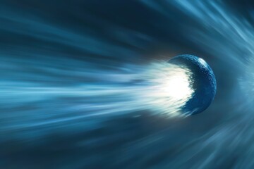 Wall Mural - mysterious comet zooming starry space