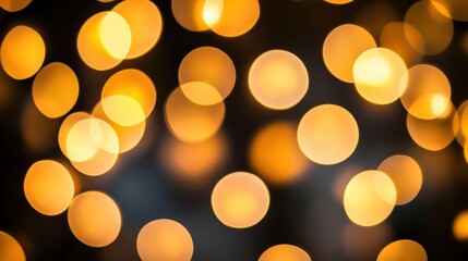 Wall Mural - golden bokeh lights shimmering background texture