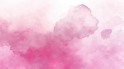 Sticker - Abstract watercolor pink clouds background illustration for creative design and modern digital art projects