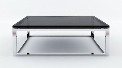 Modern Glass-Top Coffee Table with Chrome Frame