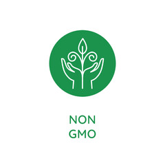 Wall Mural - vector line design element, badge and icon for food and cosmetics packaging in mono linear style - n