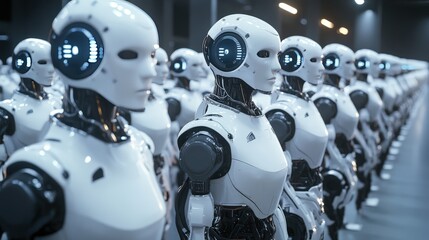 Wall Mural - ai and the job market: examine the implications of ai technology on the job market.