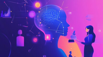 Wall Mural - ai in marketing: analyze how businesses use ai to enhance marketing strategies