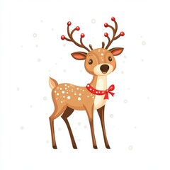 Wall Mural - Vector Graphic of a Christmas Deer