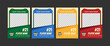 © Janicom AN - Set of trading frames for game sports card template, Sports player cards with a place photo