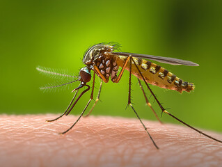 Mosquito on skin