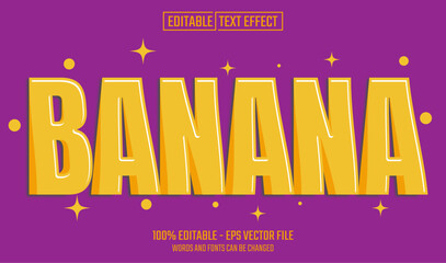 Wall Mural - banana editable text effect