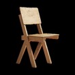 © umar - Simple wooden chair on a dark background
