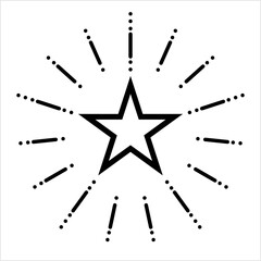 Wall Mural - Shining Star Icon, Glowing Bright Star Shape