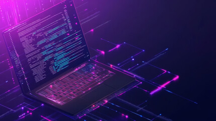 This banner visually represents the world of software development, emphasizing key programming languages and the role of a Full Stack Developer.
