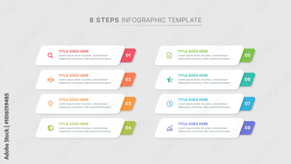 Point Infographic Design Modern Business Infographic Template Design with 8 Data Points Stock ...