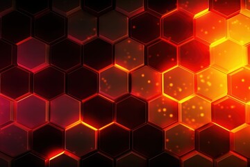 Poster - Hexagon light backgrounds technology.