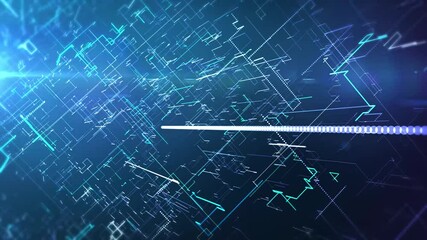 Wall Mural - dark web tech tunnel fly through