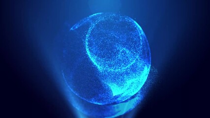 Wall Mural - future neon form energy ball