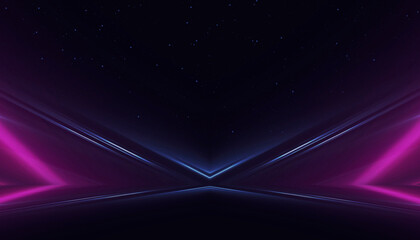 Wall Mural - abstract neon background with rays and spotlights.