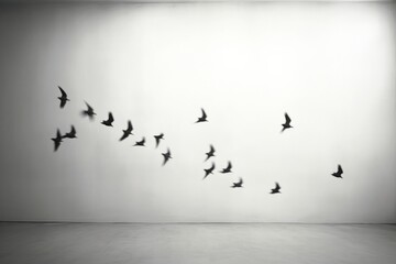 Wall Mural - Flying flock bird animal.