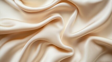 Silk satin fabric texture for elegant backdrop in beige