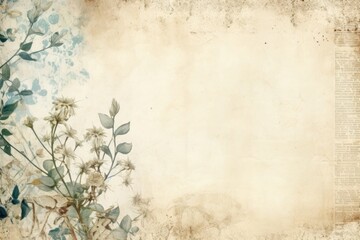 Canvas Print - Earth Border herbs backgrounds pattern.